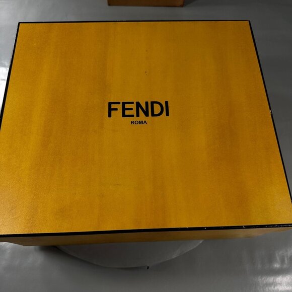 Fendi Vocabulary Technical Sneakers Mesh Knit High Top Shoes White Men Size 10 - Picture 6 of 16